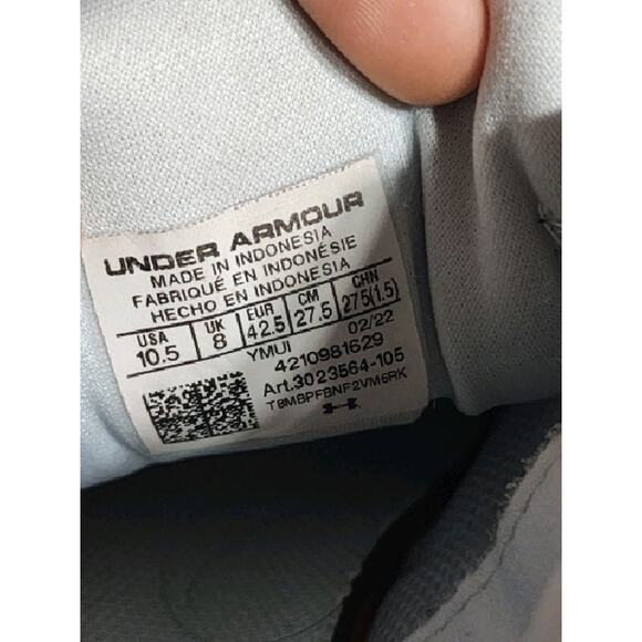 Under armour Charged Low Size 10.5 Womens 008691 Gray Blue Running Sneakers - Picture 7 of 8